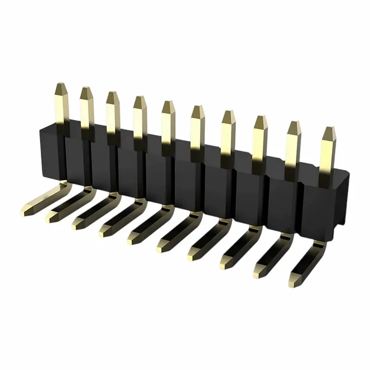 1.0mmピンヘッダーシングル列直角ディップ
