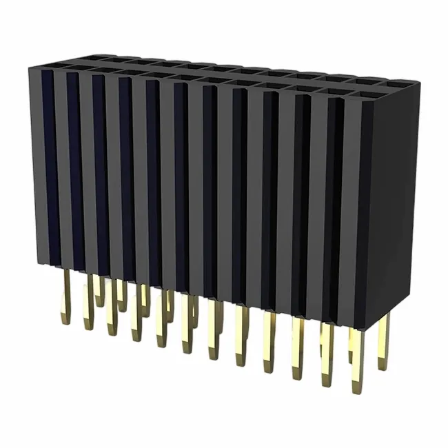 1.27x2.54mm女性ヘッダーシングルローストレート