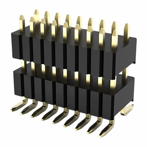 1.27x2.54mmピンヘッダーダブルロウダブルプラスチックSMT