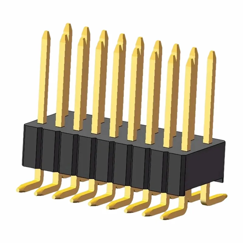 1.27x2.54mmピンヘッダーダブルロウSMT3