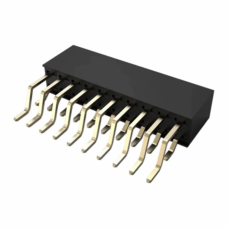 2.0mmの女性ヘッダーダブル列直角SMT H6.35mm