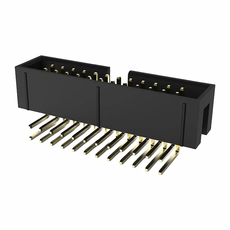 2.54mmボックスヘッダー二重列直角ディップ