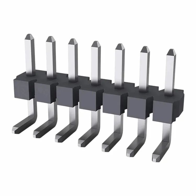 3.96mmピンヘッダーシングル列の直角ディップ