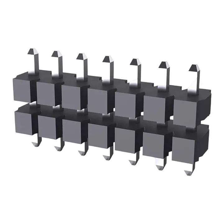 5.08mmピンヘッダー単一行デュアルプラスチックストレート