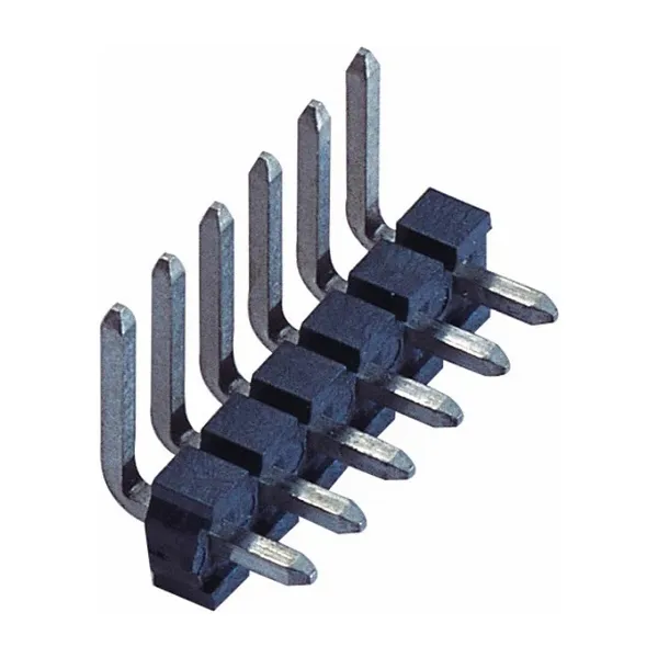 5.08mmピンヘッダーシングル列の直角ディップ